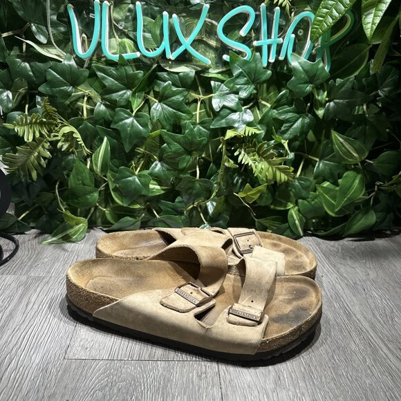 Birkenstock Arizona BS Sandals Mens Sz 11 EU 44 Habana Leather Slip On main image 7
